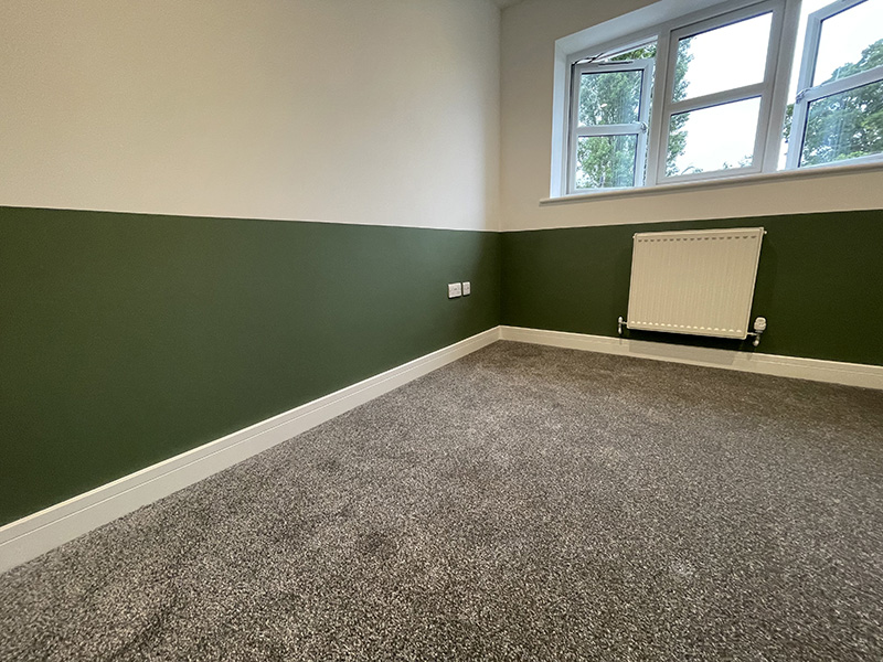 Front Room Painted in Two Tone By Handy Tony